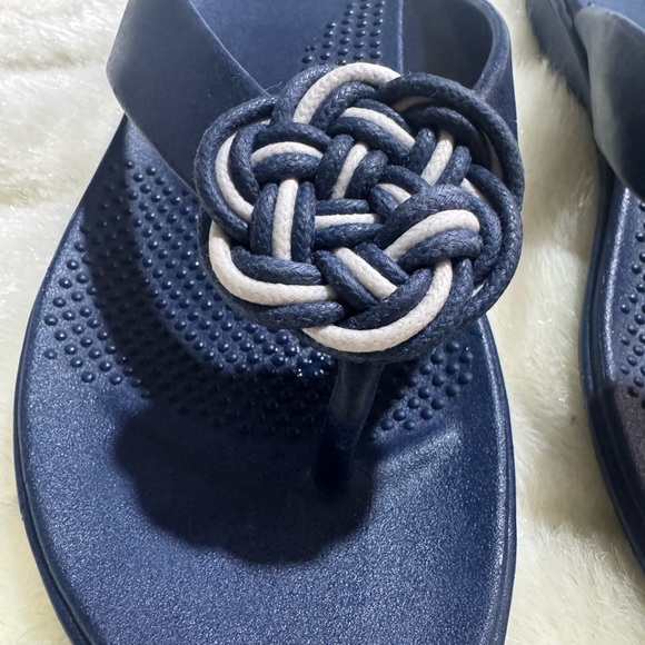 OKA b. Navy Sandals with Knot Accent - Picture 4 of 10